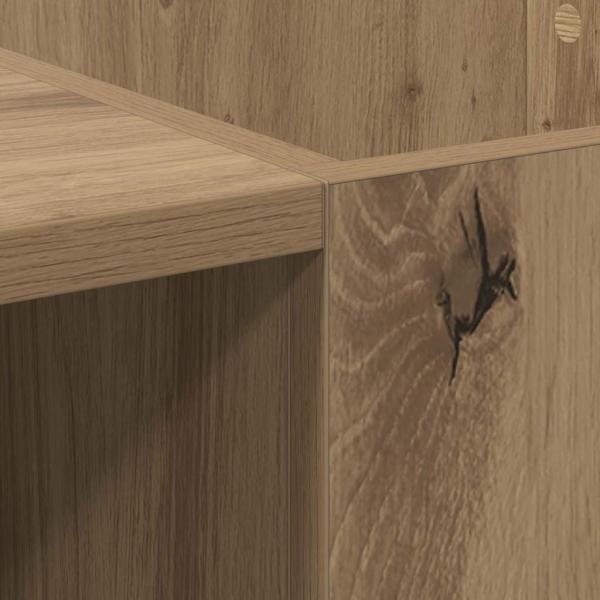 Schallplattenschrank mit Regal Artisan-Eiche 121 x 38 x 48 cm