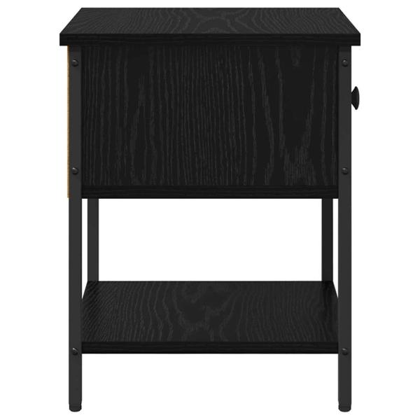 Nachttisch Schwarz Eichen-Optik 34 x 35,5 x 45 cm Holzwerkstoff