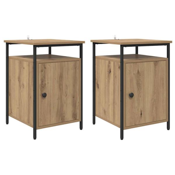 Nachttisch 2 pcs Artisan-Eiche 40 x 42 x 60cm Holzwerkstoff