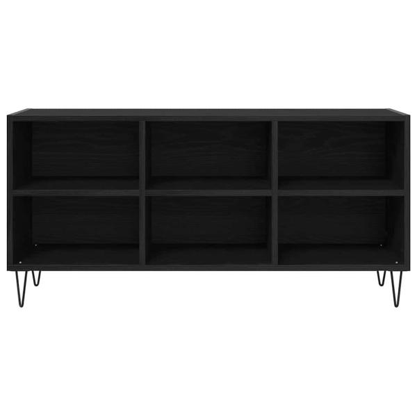 TV-Schränk Schwarz Eichen-Optik 103,5 x 30 x 50 cm