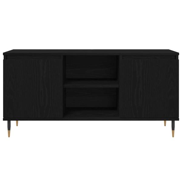 TV-Schränk Schwarz Eichen-Optik 104 x 35 x 50 cm Holzwerkstoff