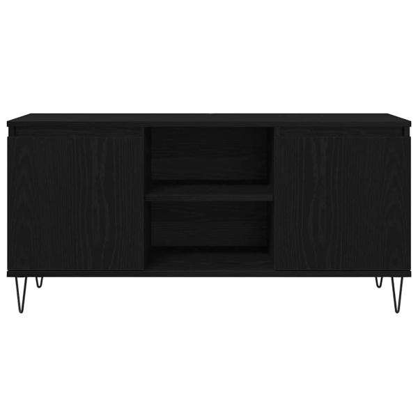 TV-Schränk Schwarz Eichen-Optik 104 x 35 x 50 cm Holzwerkstoff