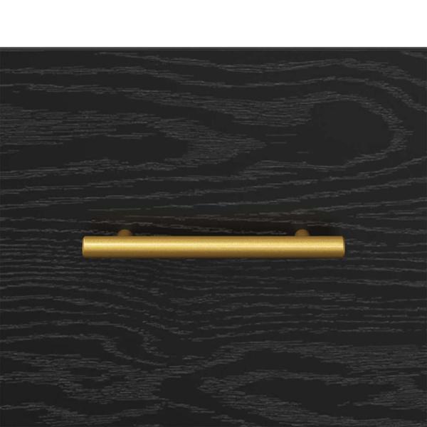 Nachttisch Schwarz Eichen-Optik 40 x 35 x 47,5 cm Holzwerkstoff