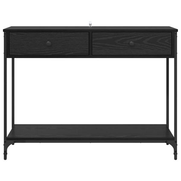 Konsolentisch Schwarz Eichen-Optik 100 x 34,5 x 75 cm