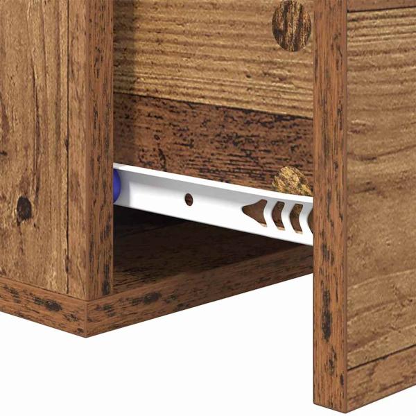 Wandmontierter Nachtschrank Altholz 35 x 35 x 20 cm