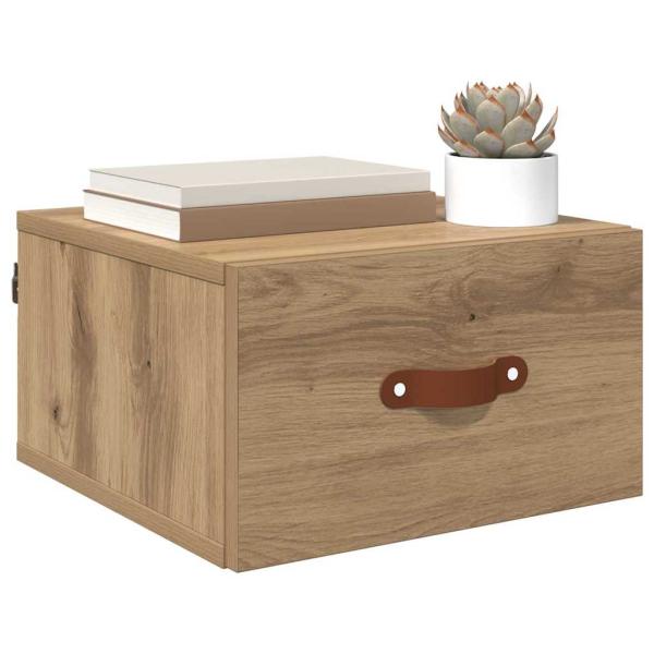 Wandmontierter Nachtschrank Artisan-Eiche 35 x 35 x 20 cm