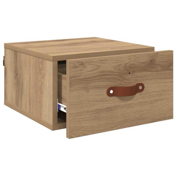 Wandmontierter Nachtschrank Artisan-Eiche 35 x 35 x 20 cm