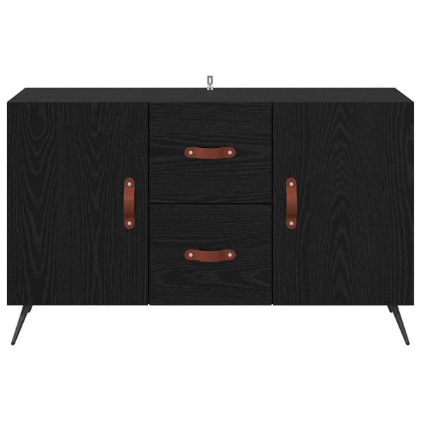 Sideboard Schwarz Eichen-Optik 100 x 36 x 60 cm Holzwerkstoff