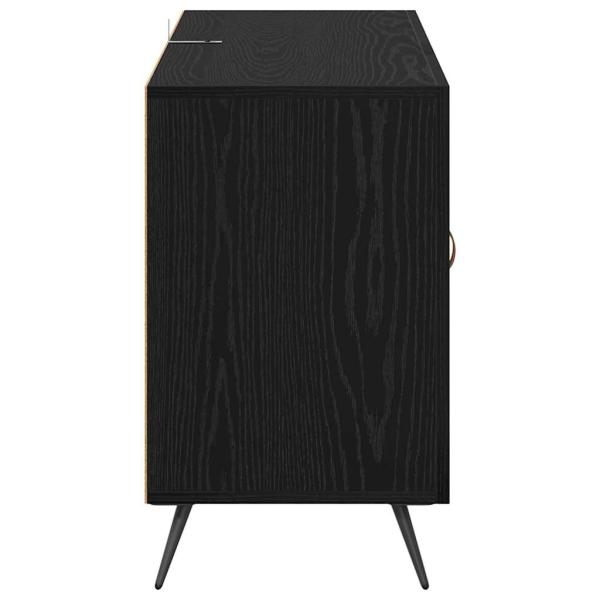 Sideboard Schwarz Eichen-Optik 100 x 36 x 60 cm Holzwerkstoff