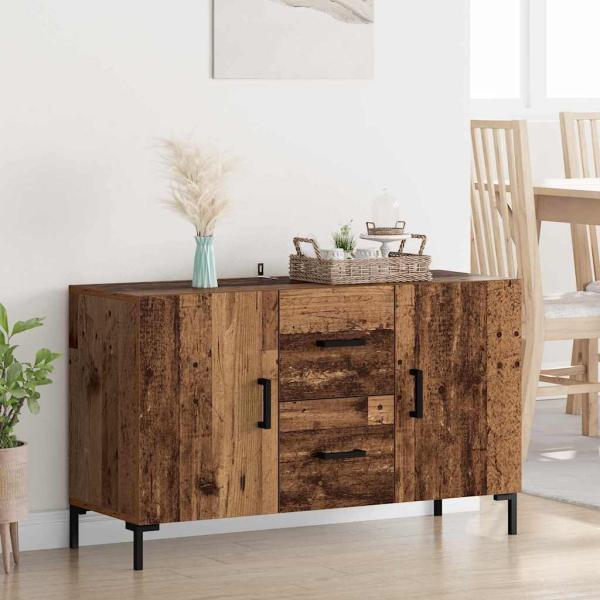 ARDEBO.de - Sideboard mit Schubladen Altholz 100 x 36 x 60 cm Holzwerkstoff