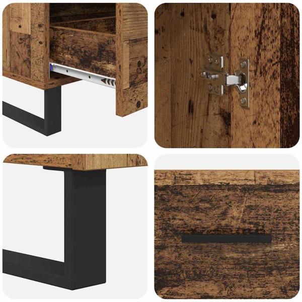 Hochboard Altholz 69,5 x 30 x 115 cm Holzwerkstoff