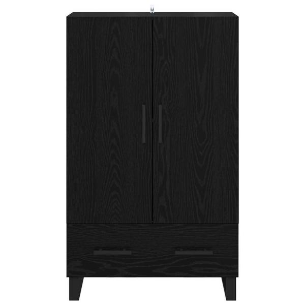 Hochboard Schwarz Eichen-Optik 69,5 x 30 x 115 cm Holzwerkstoff