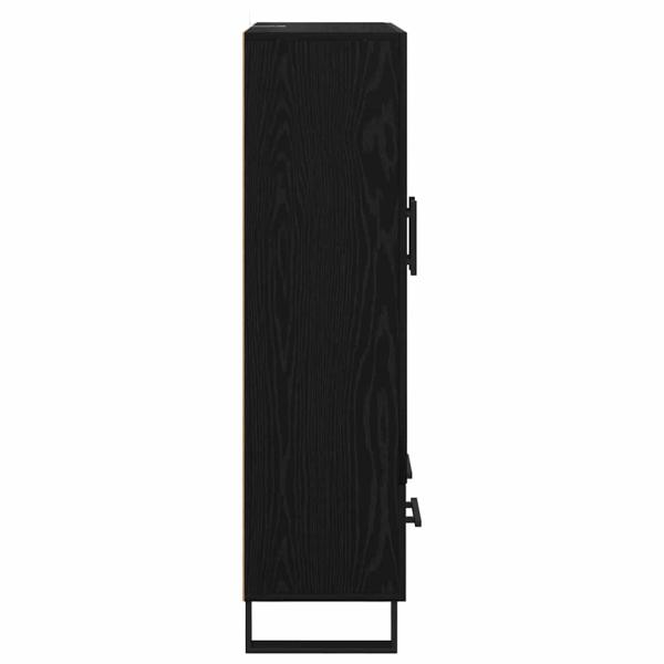 Hochboard Schwarz Eichen-Optik 69,5 x 30 x 115 cm Holzwerkstoff