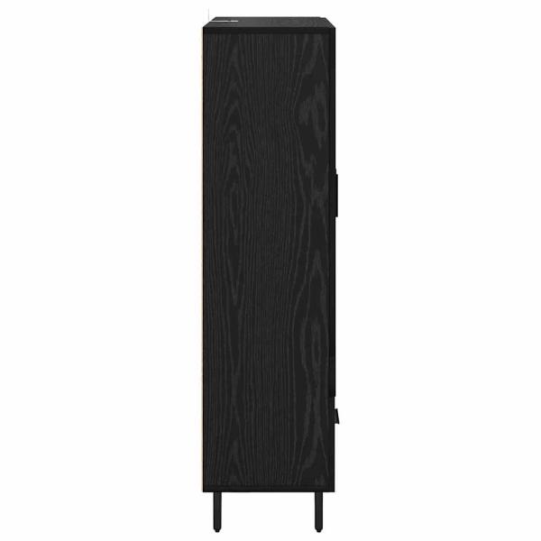 Hochboard Schwarz Eichen-Optik 69,5 x 31 x 115 cm Holzwerkstoff
