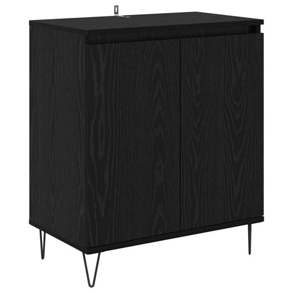 Sideboard Schwarz Eichen-Optik 60 x 35 x 70 cm Holzwerkstoff