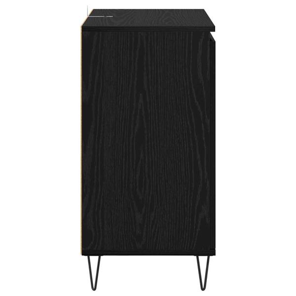 Sideboard Schwarz Eichen-Optik 60 x 35 x 70 cm Holzwerkstoff