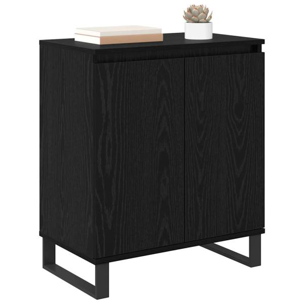 Sideboard Schwarz Eichen-Optik 60 x 35 x 70 cm Holzwerkstoff