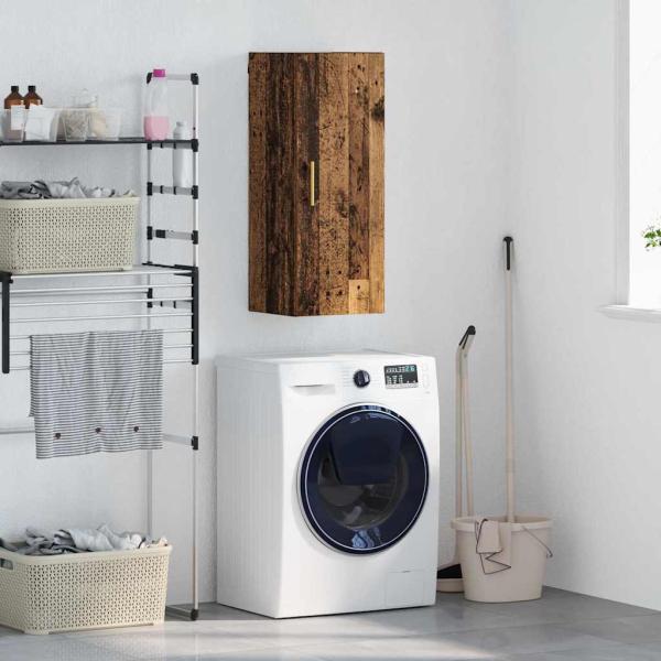 ARDEBO.de - Wandschrank Altholz 34,5 x 34 x 90 cm Holzwerkstoff