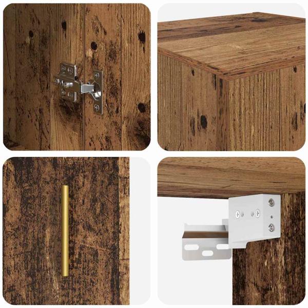Wandschrank Altholz 34,5 x 34 x 90 cm Holzwerkstoff