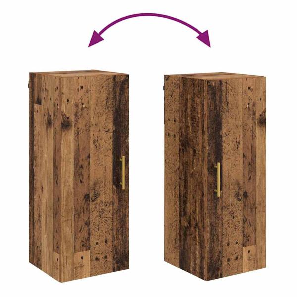 Wandschrank Altholz 34,5 x 34 x 90 cm Holzwerkstoff