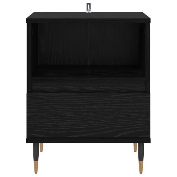 Nachttisch Schwarz Eichen-Optik 40 x 35 x 50 cm Holzwerkstoff