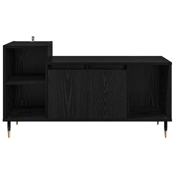TV-Schränk Schwarz Eichen-Optik 100 x 35 x 55 cm Holzwerkstoff