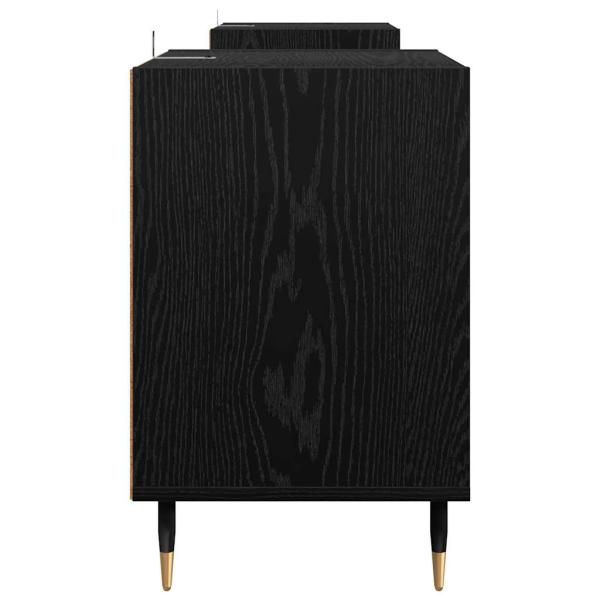 TV-Schränk Schwarz Eichen-Optik 160 x 35 x 55 cm Holzwerkstoff