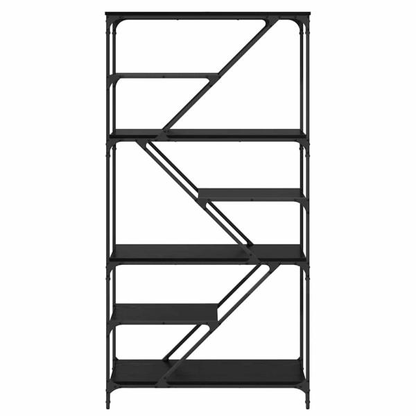 Regal Schwarz Eichen-Optik 91 x 36 x 176 cm Holzwerkstoff
