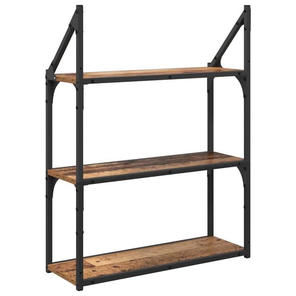 Wandregal mit Regal Altholz 60 x 21 x 78,5 cm Holzwerkstoff
