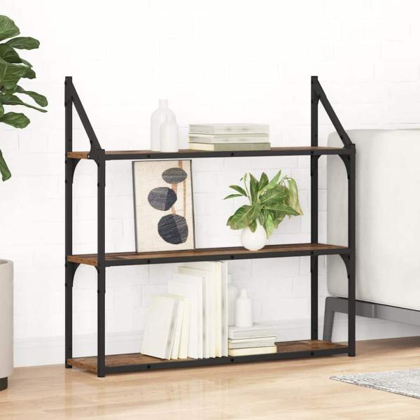 ARDEBO.de - Wandregal mit Regal Altholz 80 x 21 x 78,5 cm Holzwerkstoff