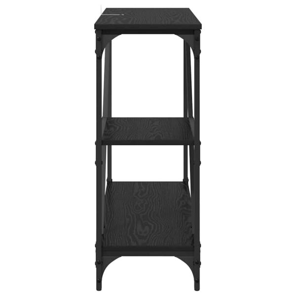 Konsolentisch Schwarz Eichen-Optik 88,5 x 30 x 75 cm