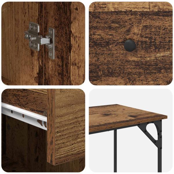 Computertisch Altholz 131 x 48 x 75 cm Holzwerkstoff