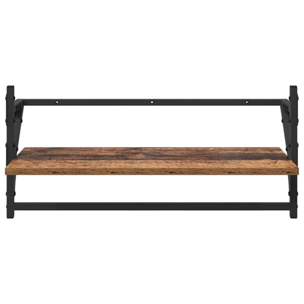 Wandregal-Set 6 pcs Altholz 100 x 25 x 30 cm Holzwerkstoff