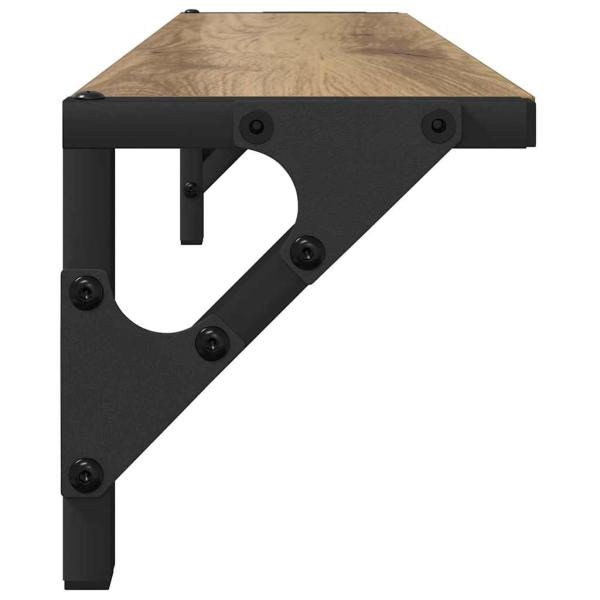 Wandregale 2 pcs Artisan-Eiche 60 x 15 x 15,5 cm Holzwerkstoff