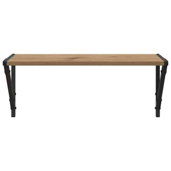 Wandregale 2 pcs Artisan-Eiche 60 x 25 x 25,5 cm Holzwerkstoff