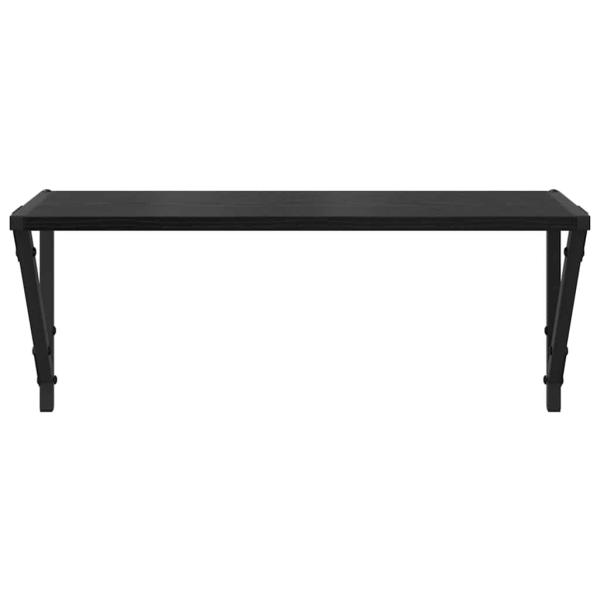 Wandregale 2 pcs Schwarz Eichen-Optik 60 x 25 x 25,5 cm