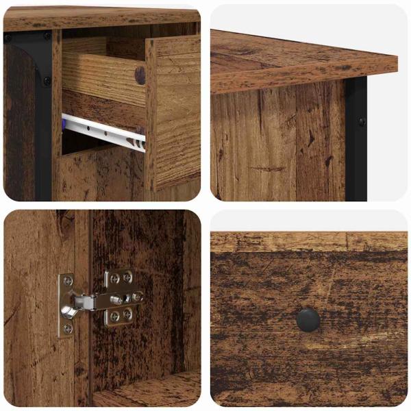 Schreibtisch Altholz 141 x 141 x 75 cm Holzwerkstoff