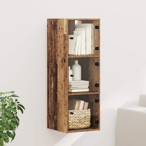 ARDEBO.de - Wandschrank Wandmontiert Altholz 35 x 37 x 102 cm Holzwerkstoff