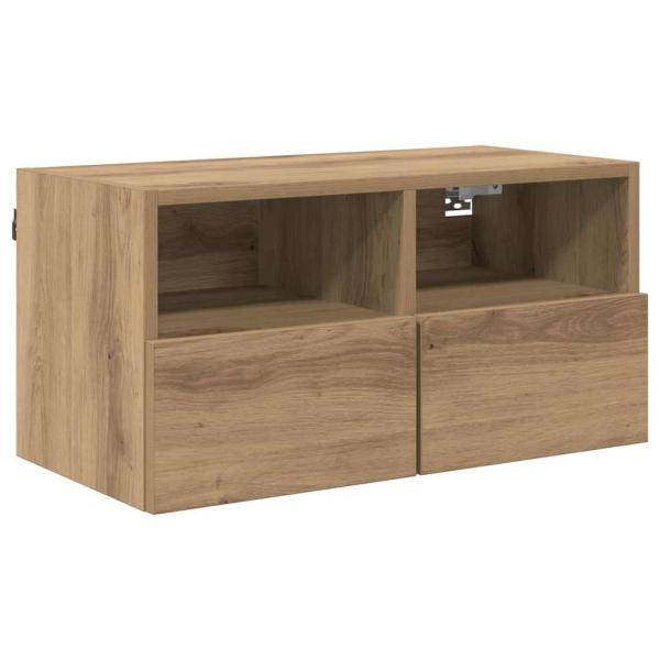 TV-Wandregal Artisan-Eiche 60 x 30 x 30 cm Holzwerkstoff