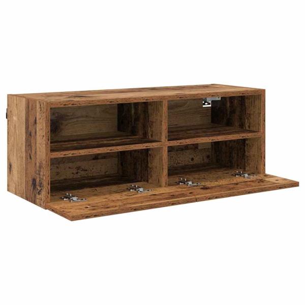TV-Wandregale 2 pcs Altholz 80 x 30 x 30 cm Holzwerkstoff