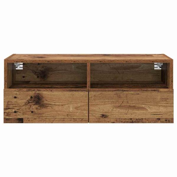 TV-Wandregale 2 pcs Altholz 80 x 30 x 30 cm Holzwerkstoff