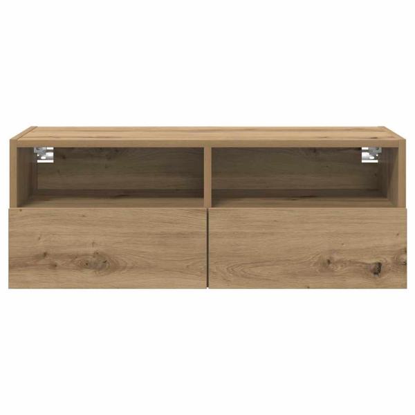 TV-Wandregal Artisan-Eiche 80 x 30 x 30 cm Holzwerkstoff