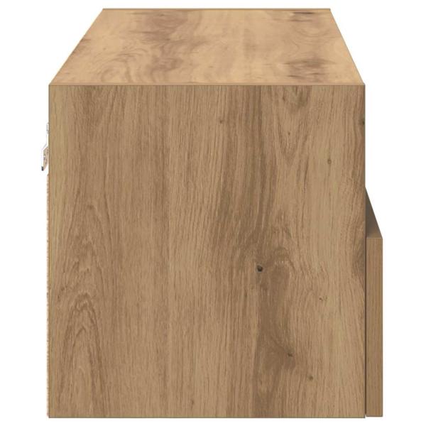 TV-Wandregale 2 pcs Artisan-Eiche 80 x 30 x 30 cm Holzwerkstoff