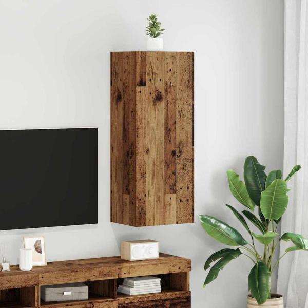 ARDEBO.de - TV-Wandregal Altholz 40,5 x 30 x 102 cm Holzwerkstoff