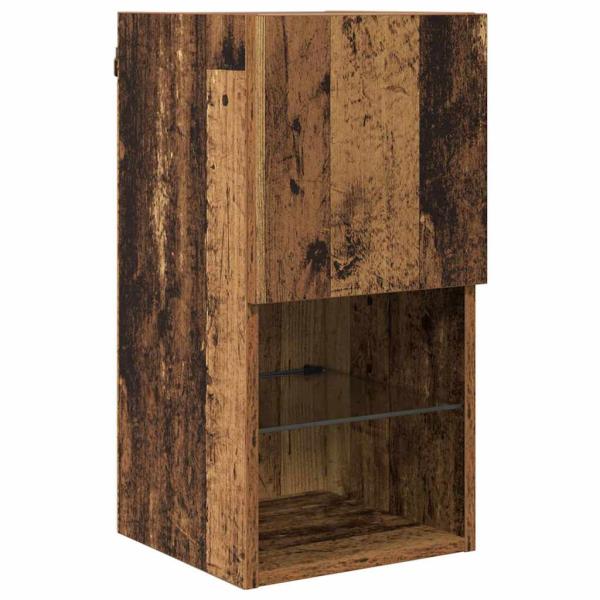 Wandmontierter TV Schrank Altholz 30,5 x 30 x 60 cm