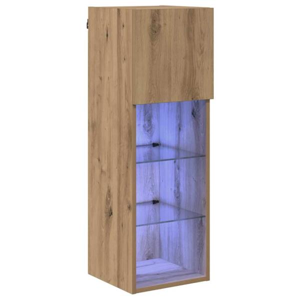 Wandmontierter TV Schrank Artisan-Eiche 30,5 x 30 x 90 cm