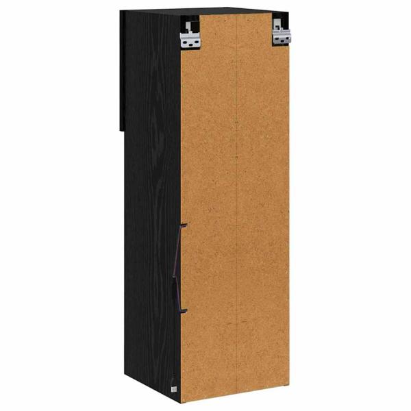 Wandmontierter TV Schrank Wandmontiert Schwarz Eichen-Optik