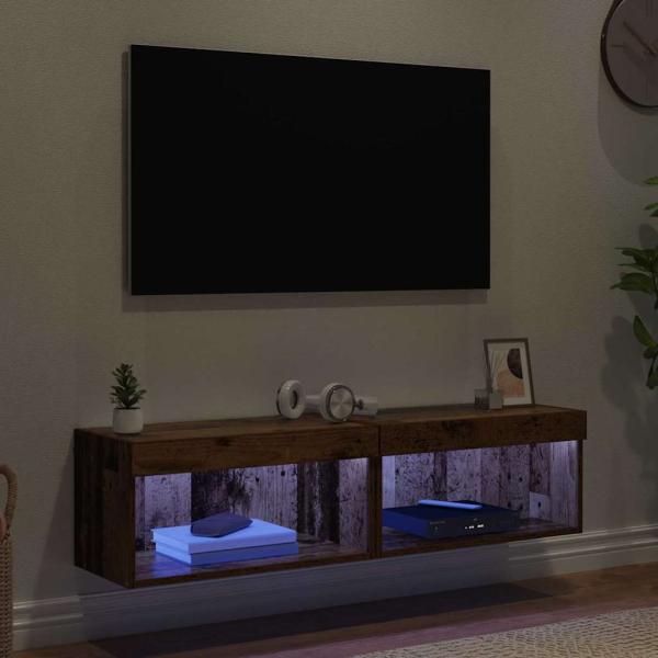 Fernsehtische 2 pcs Altholz 60 x 30 x 30 cm Holzwerkstoff