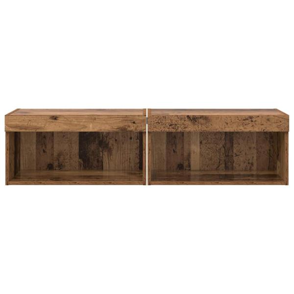 Fernsehtische 2 pcs Altholz 60 x 30 x 30 cm Holzwerkstoff