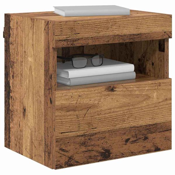 TV-Wandregale 2 pcs Altholz 40 x 30 x 40 cm Holzwerkstoff